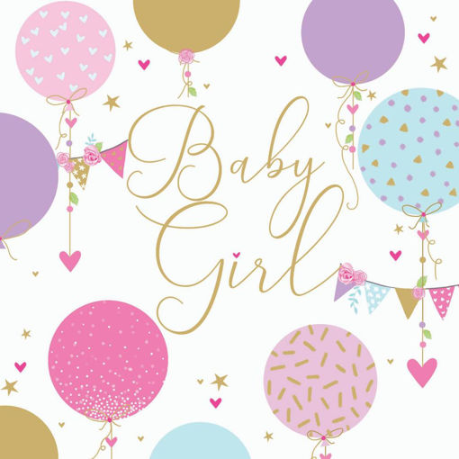 Picture of BABY GIRL CARD BALLOONS